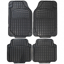 Коврик салона SKYWAY Стандарт 005 4пр. Резиновый Черный (п:69.5*45см,з:43.5*45см)